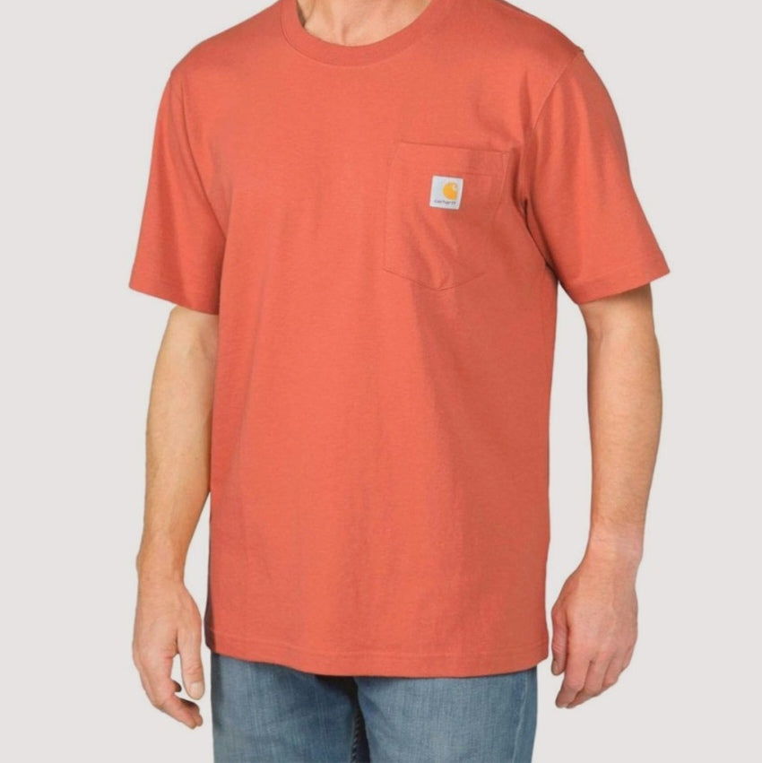 Carhartt K87 Workwear Pocket T-Shirt (Terracotta - Q53)(Loose fit)