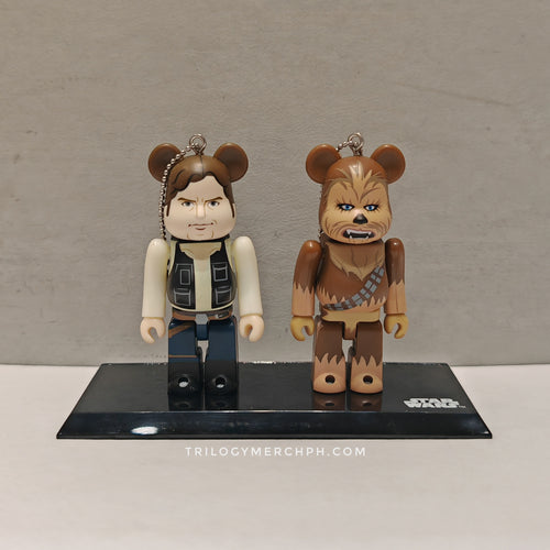 BE@RBRICK x Disney Star Wars 2-PACK no. 34 Han Solo & Chewbacca (100%)(no box - Toy & Platform only)