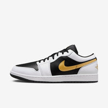 Men's Air Jordan 1 Low (White/Black/Metallic Gold)(553558-172)