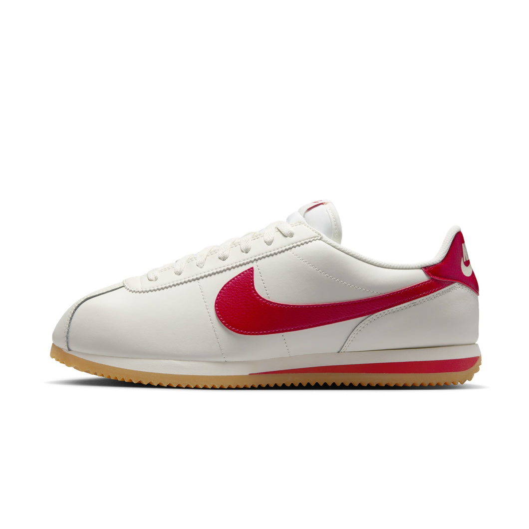 Men's Nike Cortez Leather Gumsole (Sail/University Red)(DM4044-110)