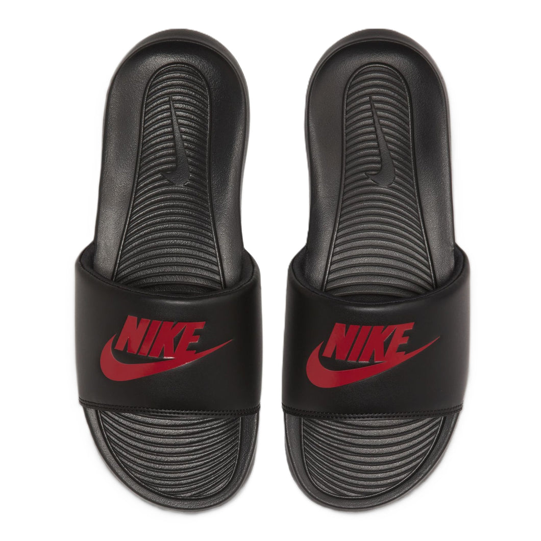 Men's Nike Victori One Slides (Black/University Red)(CN9675-004)