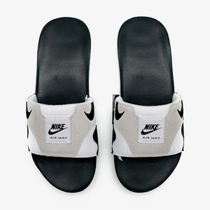 Men's Nike Air Max 1 Slides (Light Neutral Grey/White/Black)(DH0295-102)