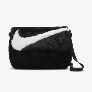 Nike Futura 365 Faux Fur Crossbody Bag (Black/White)(FB3048-010)