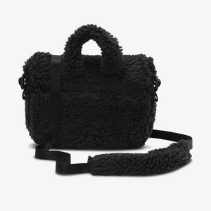 Nike Mini Faux Fur Crossbody Bag (Black/White)(FB3039-010)