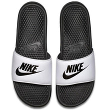 Men's Nike Benassi JDI "Panda" Slides (White/Black)(343880-100)