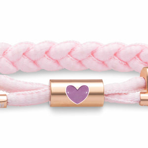 RASTACLAT MINI I LOVE U LIGHT BLUSH - Solid Braided Bracelet - Love Collection