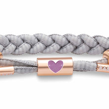 RASTACLAT MINI I LOVE U LIGHT GREY - Solid Braided Bracelet - Love Collection