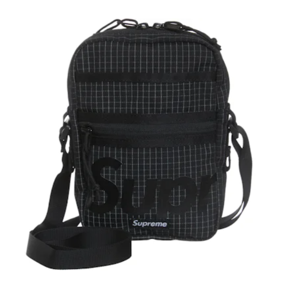 Supreme SS24 Shoulder Bag 3M Reflective Black Trilogy Merch PH