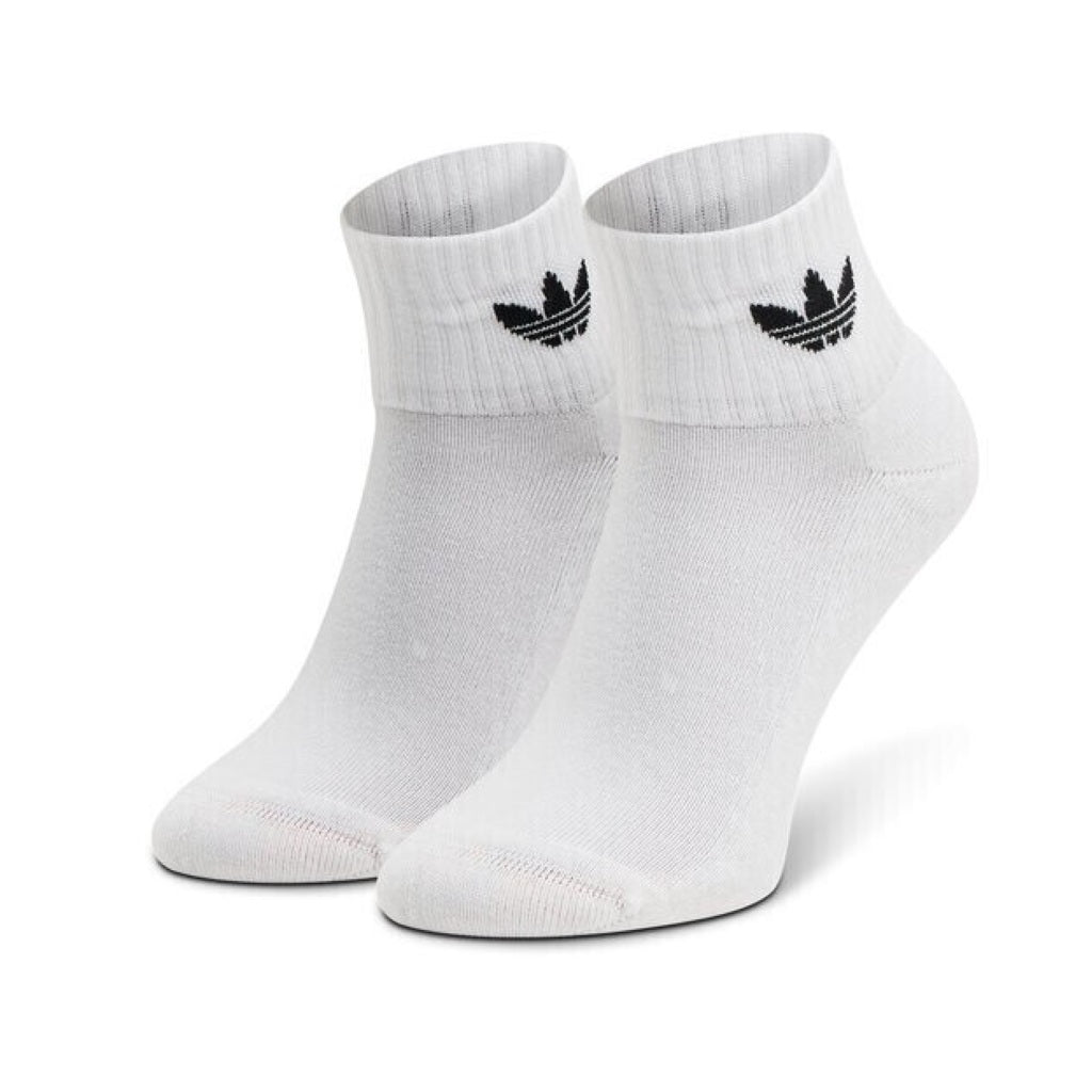 Adidas Originals Mid Crew Socks (White/Black)(FT8529)