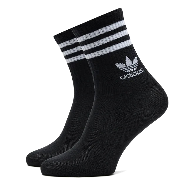 Adidas Originals Mid Cut Crew Socks (Black/White)(IL5022)