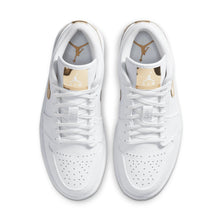 Women's Air Jordan 1 Low "White Metallic Gold Swoosh" (CZ4776-100)