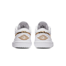 Women's Air Jordan 1 Low "White Metallic Gold Swoosh" (CZ4776-100)