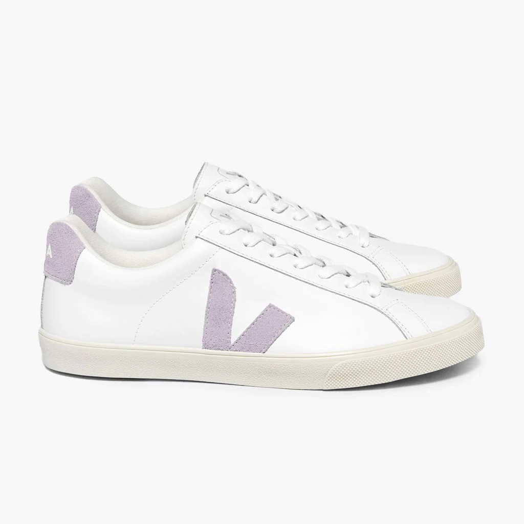 Women's Veja Esplar Leather (White/Parme)(EO0203511A)