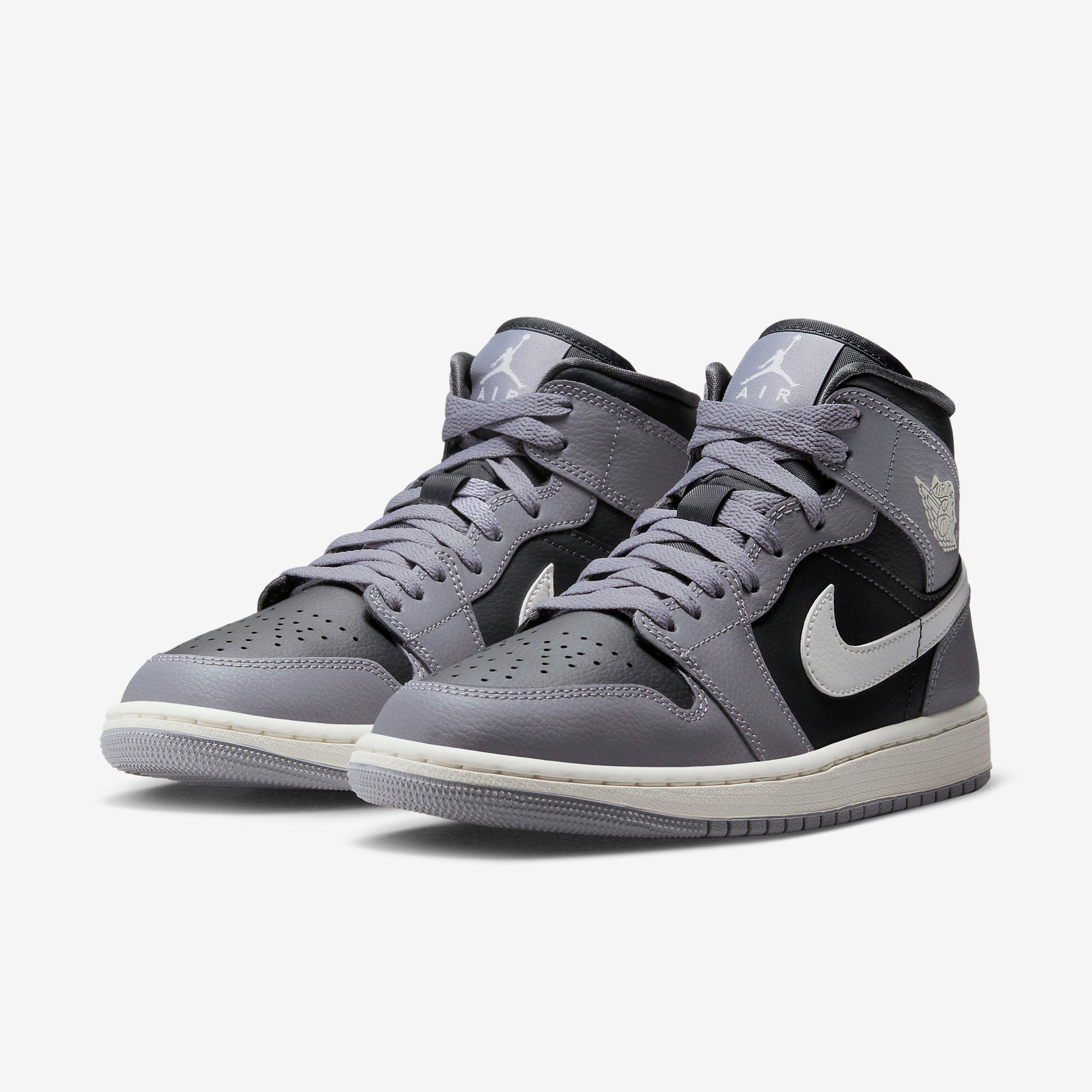 Grey Jordan Mid 1s Womens Jordan Mid SE Light Steel Grey (Women's