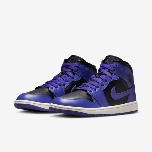 Women's Air Jordan 1 Mid (Dark Concord/Black/Sail)(BQ6472-051)