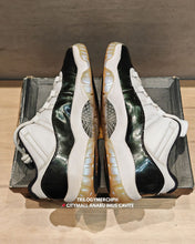 (Pre-owned) Men's Air Jordan 11 Retro Low "Iridescent" 2018 (White/Black/Emerald Rise)(528895-145)