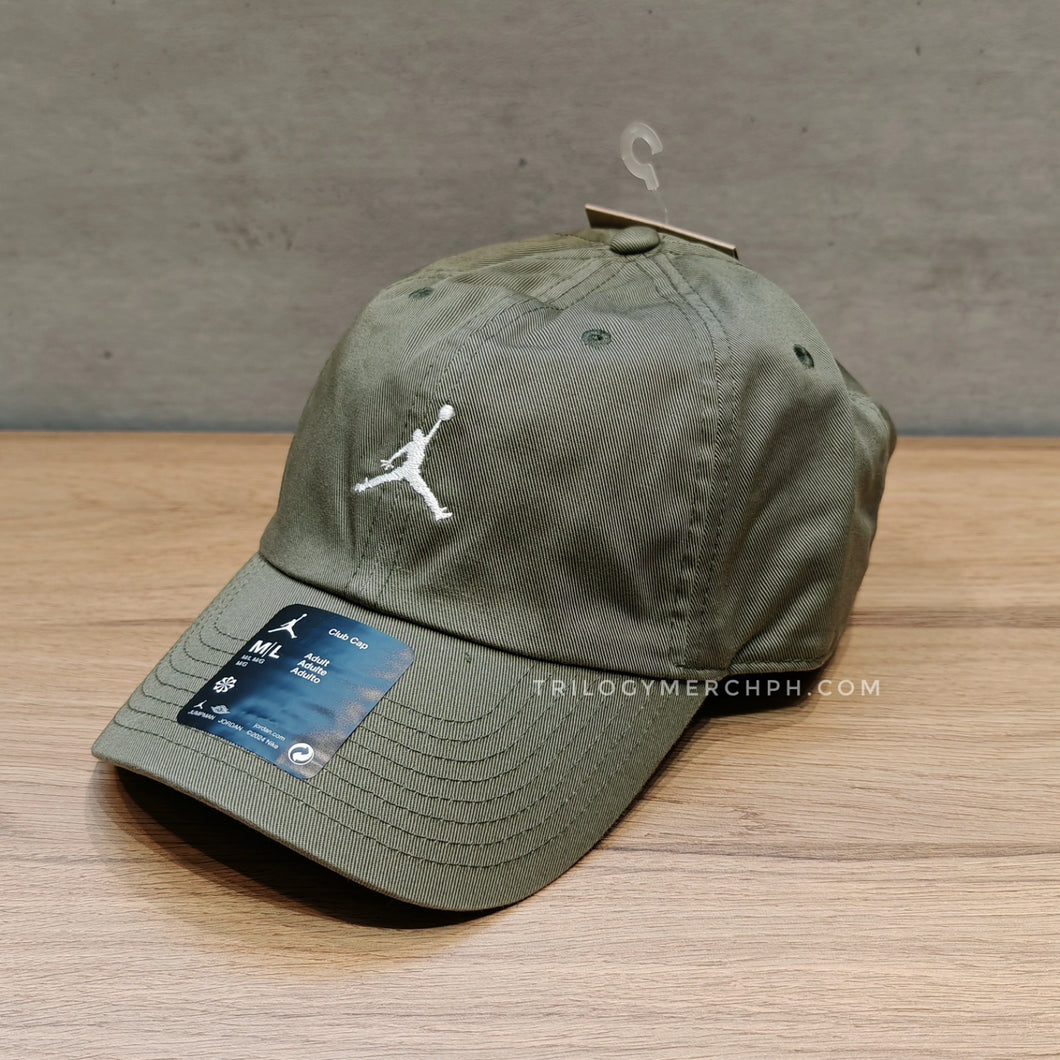 Jordan Club Unstructured Curved-Bill Cap (Medium Olive/Sail)(HQ1963-222)