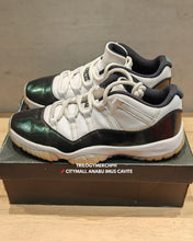 (Pre-owned) Men's Air Jordan 11 Retro Low "Iridescent" 2018 (White/Black/Emerald Rise)(528895-145)