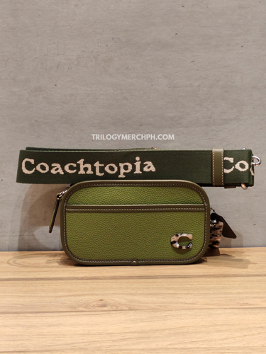 Coachtopia Crossbody Leather Camera Bag (Olive Green)(SG Exclusive)