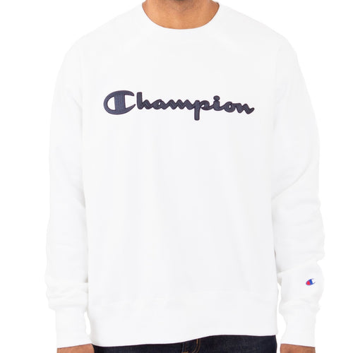 PRE- ORDER: Champion Reverse Weave Script Crewneck (White) (Nov. 18 arrival)