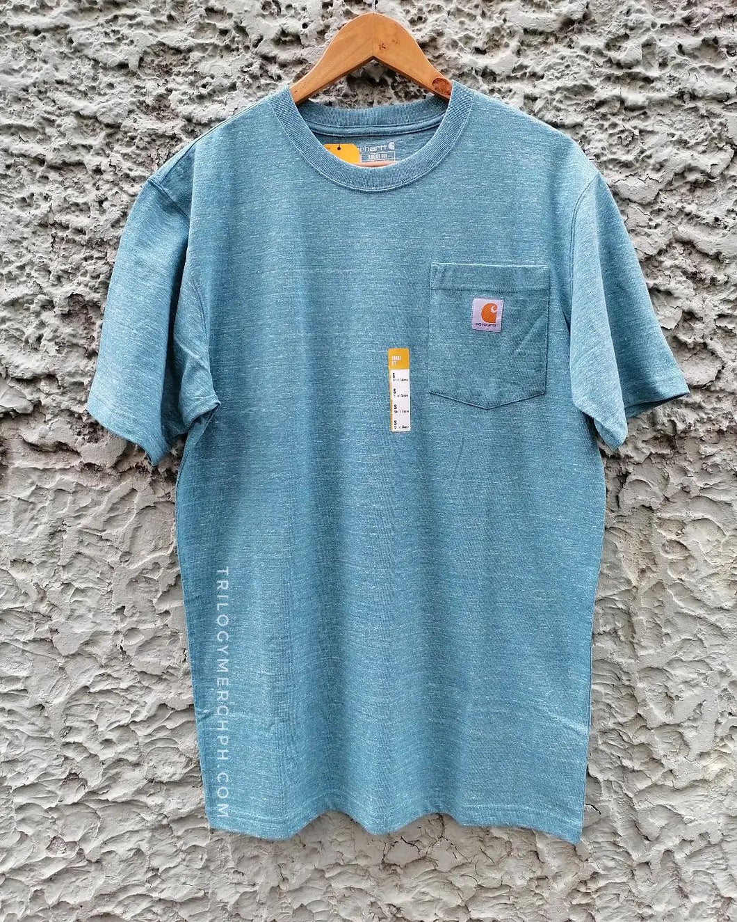 Carhartt K87 Workwear Pocket T-Shirt (Blue Spruce Snow Heather - H35)(Loose fit)