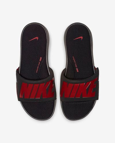 Nike Ultra Comfort Slides (Black Red)