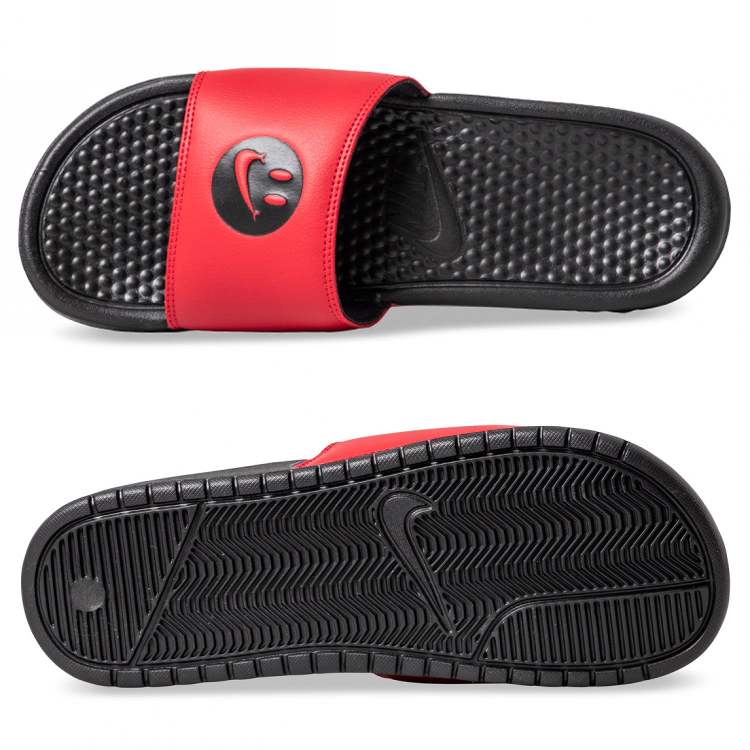 Nike smiley face slides hotsell