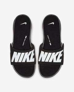 Nike Ultra Comfort Slides (Black White)(FITS SMALL)