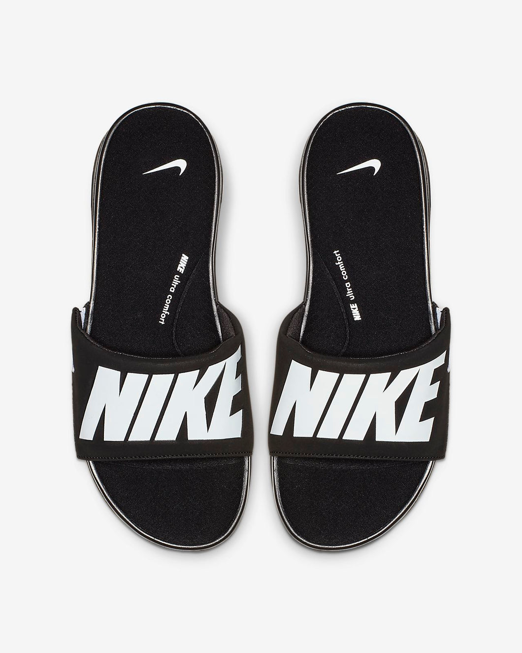 Nike Ultra Comfort Slides Black White FITS SMALL Trilogy Merch PH