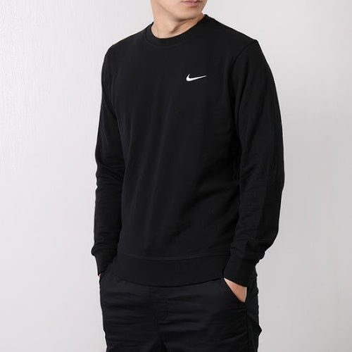 Nike Essential Embroidered Swoosh Crewneck (Black/White)(AA3178-010)