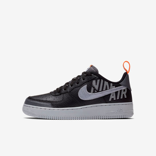 GS Nike Air Force 1 LV8 Reflective ( Black/Dark Grey/Total Orange/Wolf Grey)(BQ5484-001)