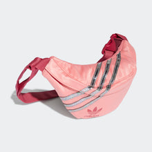 Adidas Originals Iridescent Stripe Satin Nylon Waist Bag (Hazy Rose/Wild Pink)(GN2114)