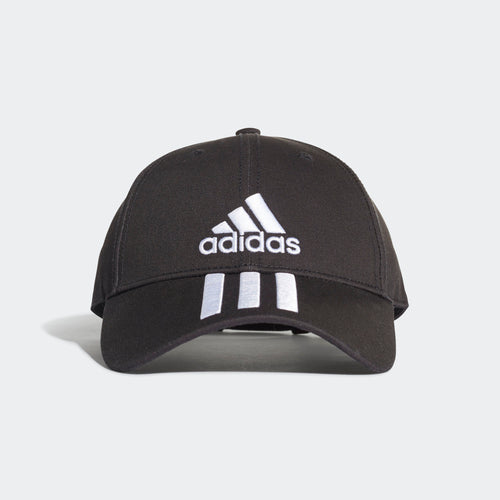 ADIDAS Six-Panel Classic Three Stripes White Logo (Black)