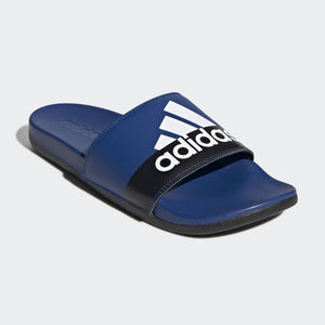 Adidas Adilette Comfort "Half & Half" 3 Stripe Logo Slides (Royal Blue/Black)(GV9713)