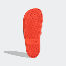 Adidas Adilette Cloudfoam Comfort Stripe Slides (Super Pop/Solar Red)(FY7848)