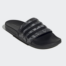Adidas Adilette Cloudfoam Comfort Slides "Grey Camo" Stripe (FZ1755)