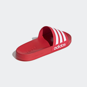 Adidas Adilette Shower Stripe Slides (Scarlet/Cloud White)(FY7185)