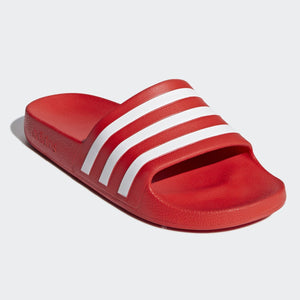 Adidas Adilette Aqua Stripe Slides (Active Red)(F35540)
