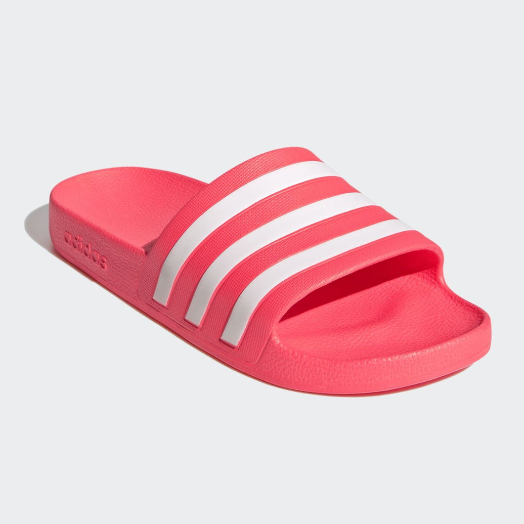 Adidas Adilette Aqua Stripe Slides (Signal Pink)(FW4292)