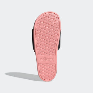 Adidas Adilette Cloudfoam Comfort 3 Stripe Logo "Black Pink" (EG1866)