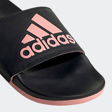 Adidas Adilette Cloudfoam Comfort 3 Stripe Logo "Black Pink" (EG1866)