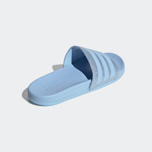 Adidas Adilette Cloudfoam Stripe "Glitter Glow" (Glow Blue)(EE6817)