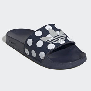 Adidas Adilette Lite Polka Dot Trefoil Slides (Collegiate Navy/Grey Two/Cloud White)(FU9148)