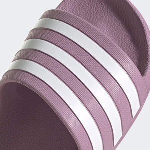 Adidas Adilette Aqua Stripe Slides (Cherry Metallic)(FY8107)