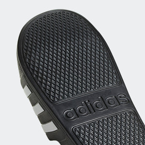 Adidas Adilette Aqua Stripe Slides (Black/White)(F35543)