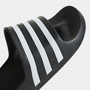Adidas Adilette Aqua Stripe Slides (Black/White)(F35543)