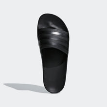 Adidas Adilette Aqua Stripe Slides (Triple Black)(F35550)