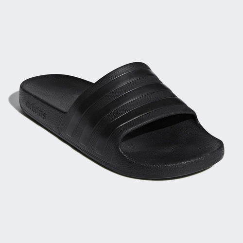 Adidas Adilette Aqua Stripe Slides (Triple Black)(F35550)
