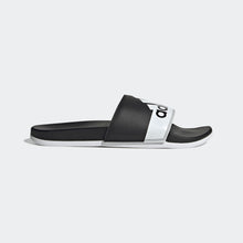 Adidas Adilette Comfort "Half & Half" 3 Stripe Logo Slides (Black/White)(GV9712)