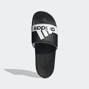 Adidas Adilette Comfort "Half & Half" 3 Stripe Logo Slides (Black/White)(GV9712)